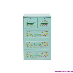 Tủ nhựa Panda 4 tầng 5 ngăn (xanh lá)